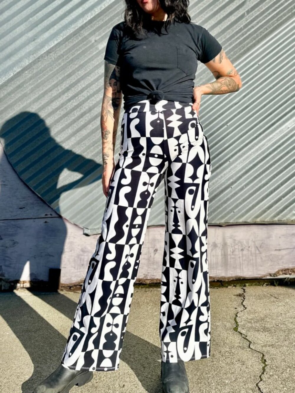 Nooworks Illusions Palazzo Pants Sz L